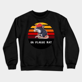 OK Plague Rat Red Hat Rat Gradient Crewneck Sweatshirt